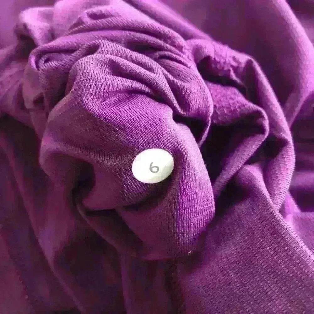 LULULEMON Push Yourself Run - Do It Now - Purple V Neck Top - Picture 6 of 8
